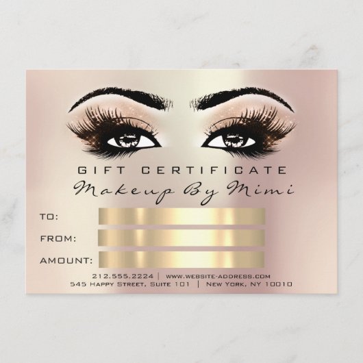 Roos Metallic Lash Makeup Artist Certificate Cadef (Voorkant)