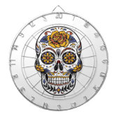 Roos Mexicaanse suikerschedeldag van de dood Dartbord (Voorkant)