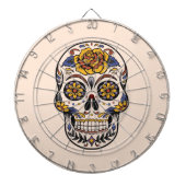 Roos Mexicaanse suikerschedeldag van de dood Dartbord (Voorkant)