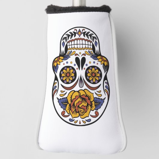 Roos Mexicaanse suikerschedeldag van de dood Golfheadcover (Draai 90)