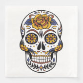 Roos Mexicaanse suikerschedeldag van de dood Servetten (Voorkant)