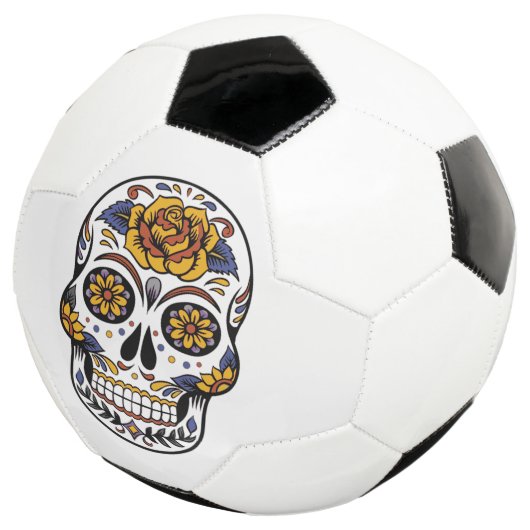 Roos Mexicaanse suikerschedeldag van de dood Voetbal (Drie kwart)