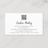 Roos Microblading Makeup Eyelashes QR Code Logo Visitekaartje (Achterkant)