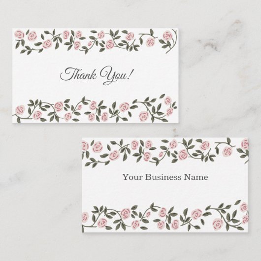 Roos Mini Hartelijk dank Visitekaartje (Voorkant / Achterkant)
