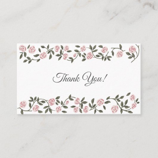 Roos Mini Hartelijk dank Visitekaartje (Voorkant)