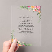 Roos Minimal Modern Acryl bruiloft Uitnodigen Uitnodigingen (Insitu (Draagbaar))