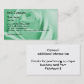 Roos - Mint Green - sjabloon voor visitekaartjes (Voorkant / Achterkant)
