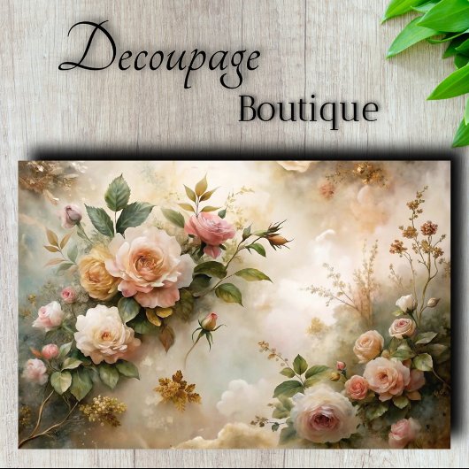 Roos Mist Dream Decoupage Tissuepapier