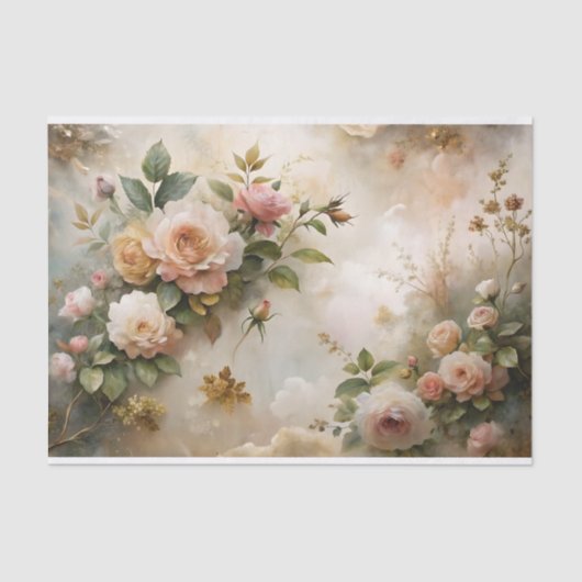 Roos Mist Dream Decoupage Tissuepapier (Voorkant)