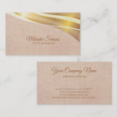 Roos mist linnen textuur visitekaartje (Voorkant / Achterkant)