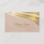 Roos mist linnen textuur visitekaartje (Voorkant)