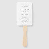 Roos Modern Classy Elegant Trouwprogramma Handwaaier (Voorkant)