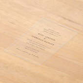 Roos Modern Classy Elegant Wedding Acryl Uitnodigingen (Laagn)