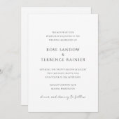 Roos Modern Classy Elegant Wedding Kaart (Voorkant / Achterkant)