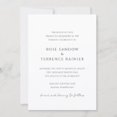 Roos Modern Classy Elegant Wedding Kaart (Voorkant)