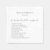 Roos Modern Classy Elegant Wedding Servet (Voorkant)