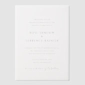 Roos Modern Classy Elegant Wedding Vellum Uitnodigingen (Voorkant)