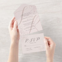 Roos Modern Minimalist Typografie Floral Wedding