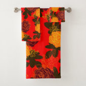 Roos modern vet bad handdoek (Insitu)