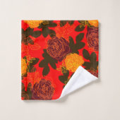 Roos modern vet bad handdoek (Wasdoekje)