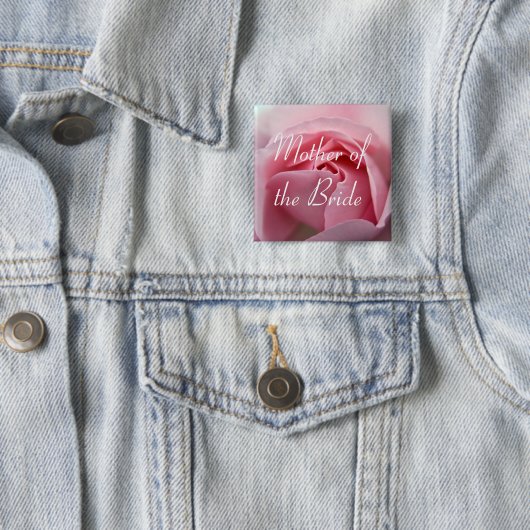 Roos : Moeder van de Bride Wedding Button (In situ)