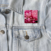 Roos : Moeder van de Groom Wedding Button (In situ)