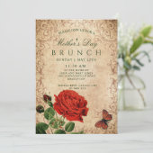 Roos Moederdag Kaart (Staand voorkant)