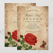 Roos Moederdag Kaart (Voorkant / Achterkant)