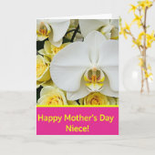 Roos Moederdag Schoonheidskaart Kaart (Gele Bloem)