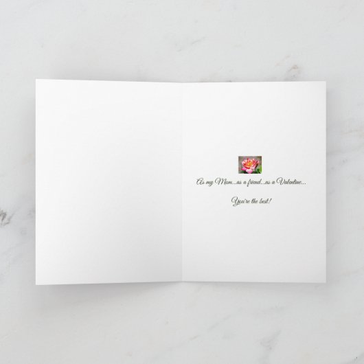 Roos Moederdag Valentijnsdag Wenskaart Kaart (Binnen)