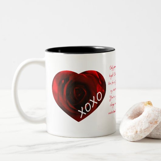  Roos — Mok met tweetone koffie (Met donut)