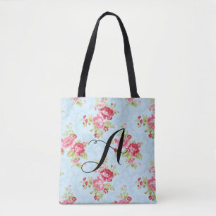  Roos Monogram Tas. Personaliseerbaar Tote Bag