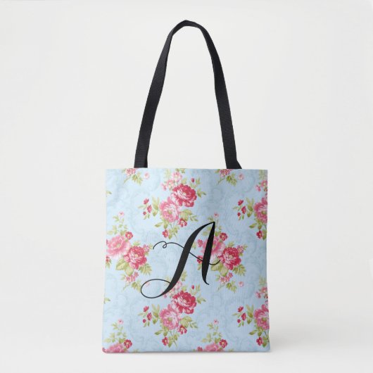 Roos Monogram Tas. Tote Bag (Voorkant)