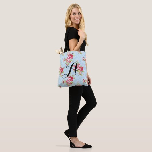  Roos Monogram Tas.  Tote Bag (Op model)