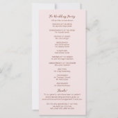 Roos Monogram Weddenschappen Programma 4x9 Kaart (Achterkant)