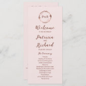 Roos Monogram Weddenschappen Programma 4x9 Kaart (Voorkant / Achterkant)