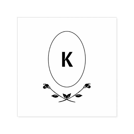 Roos monogram  zelfinktende stempel (Design)