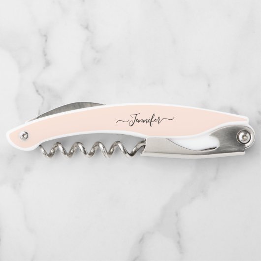 Roos Monogrammed Beer Wine Kurkentrekker Bottle Op (Achterkant)