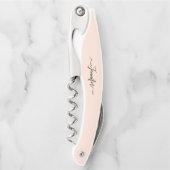 Roos Monogrammed Beer Wine Kurkentrekker Bottle Op (Voorkant)