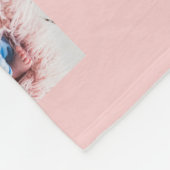 Roos Monogrammed Geboorte Stat Aankondiging Foto Fleece Deken (Hoek)