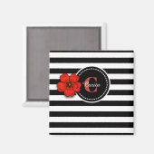 Roos Monogrammed Magnet (Voorkant / Achterkant)