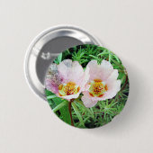 Roos Moss Flowers Ronde Button 5,7 Cm (Voorkant /achterkant)