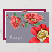 Roos Moss gepersonaliseerde Briefpapier platte kaa Bedankkaart (Voorkant / Achterkant)