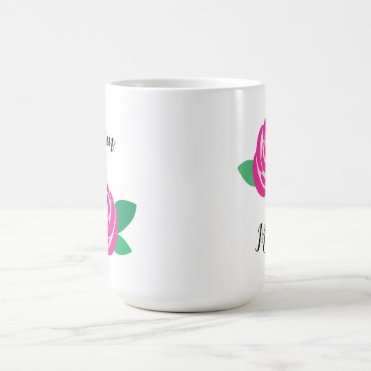 Roos Motief Gepersonaliseerde Mok (Midden)