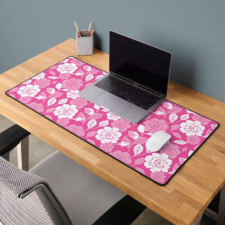 ROOS MOTIEF IN ROZE BUREAUMAT
