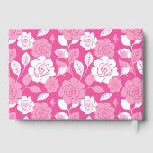 ROOS MOTIEF IN ROZE GASTENBOEK (Achterkant)