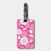 ROOS MOTIEF (ROZE) BAGAGELABEL (Achterkant verticaal)