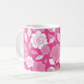 ROOS MOTIEF (ROZE) KOFFIEMOK (Voorkant links)