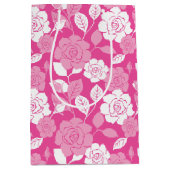 ROOS MOTIEF (ROZE) MEDIUM CADEAUZAKJE (Voorkant)