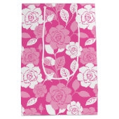 ROOS MOTIEF (ROZE) MEDIUM CADEAUZAKJE (Achterkant)